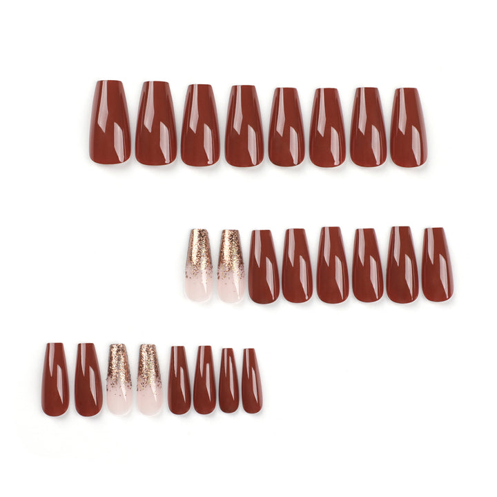Artificial acrylic nails with elegant glitter accents and creative designs Stornfield