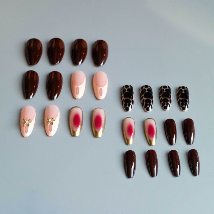 Elegant Artistic Acrylic Nail Design Set