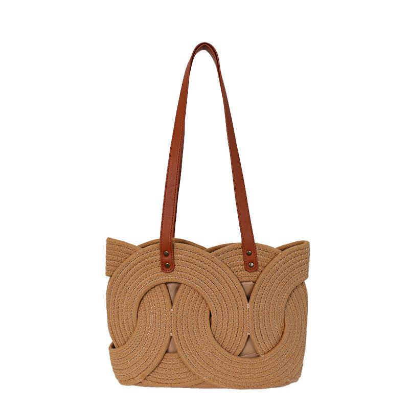 Designer shopping bag with decorative woven pattern Stornfield