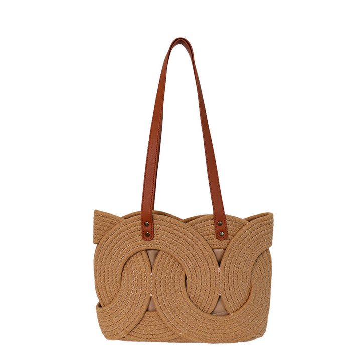 Designer shopping bag with decorative woven pattern Stornfield