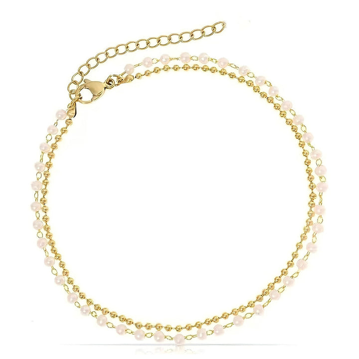 Double Strand Crystal Beaded Anklet Stornfield
