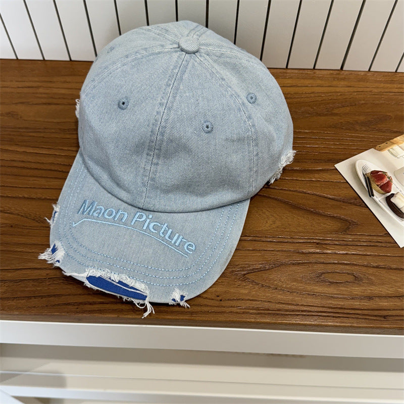 Women's Distressed Denim Baseball Cap Stornfield 1783922478
