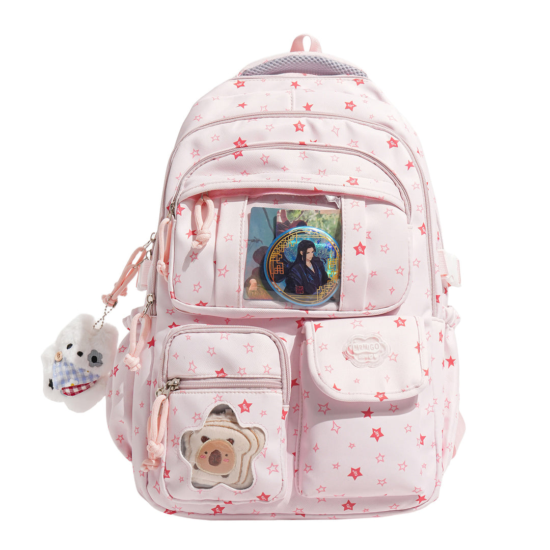 Star-Printed Casual School Backpack Stornfield