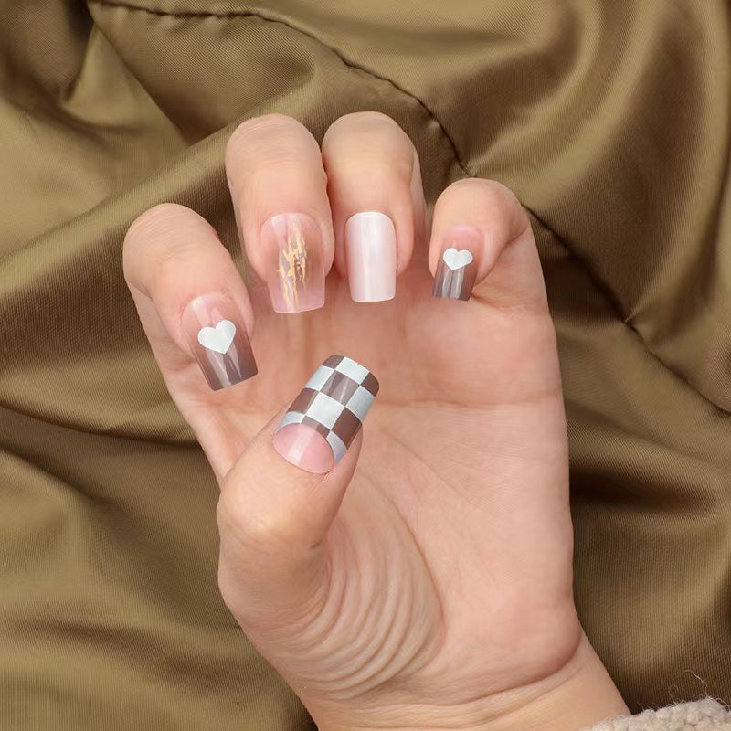 Artistic Heart Design Nail Extensions Stornfield