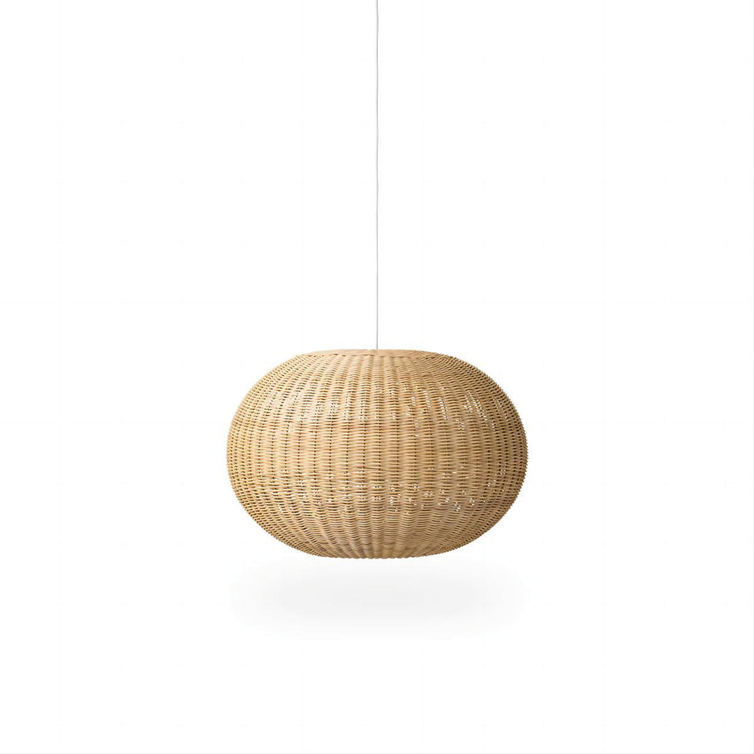 Stylish pendant lamp made from handwoven natural material Stornfield