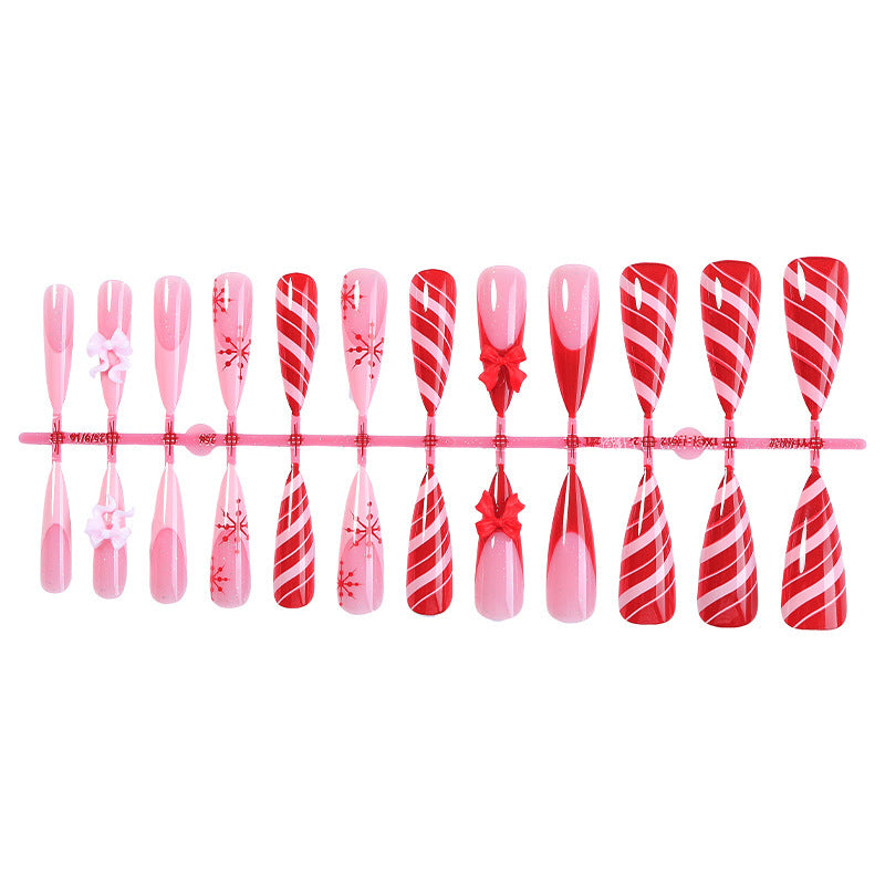Creative nail art set with festive motifs and embellished accents Stornfield