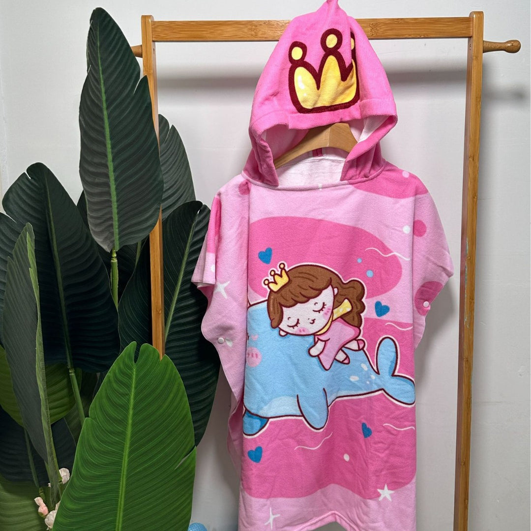 Kids' Shark-Themed Hooded Towel Poncho Stornfield