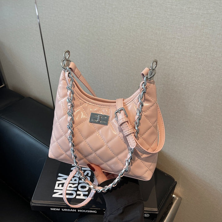 Quilted Faux Leather Chain Handbag Stornfield
