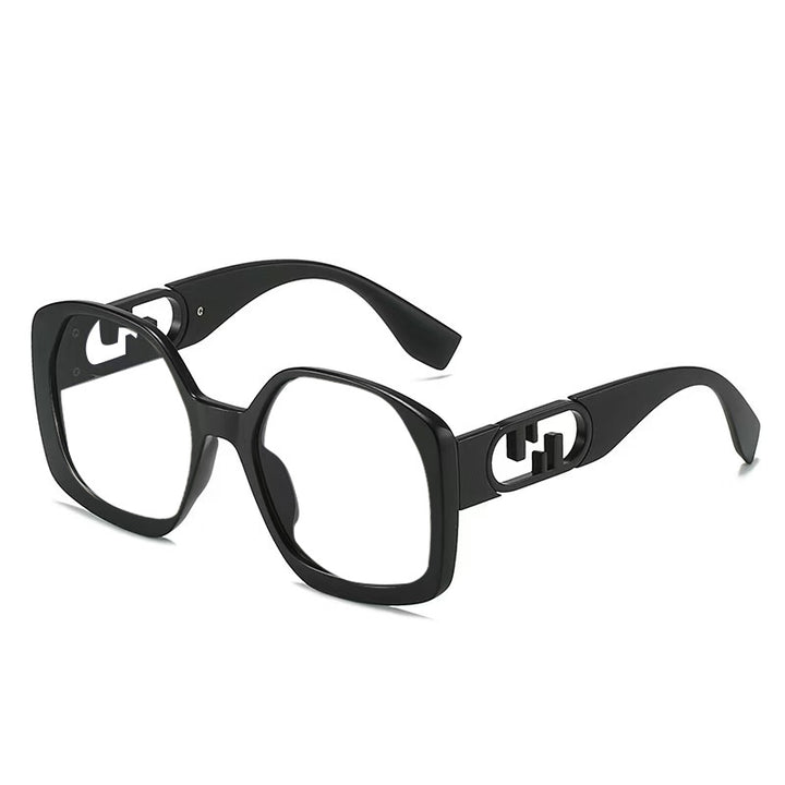 Women oversized sunglasses with extravagant geometric frame and elegant accents Stornfield