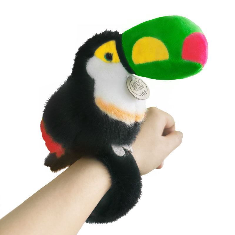 Plush Shoulder-Sitting Toucan Clip-On Companion with Metal Clip and Soft Huggable Body Stornfield