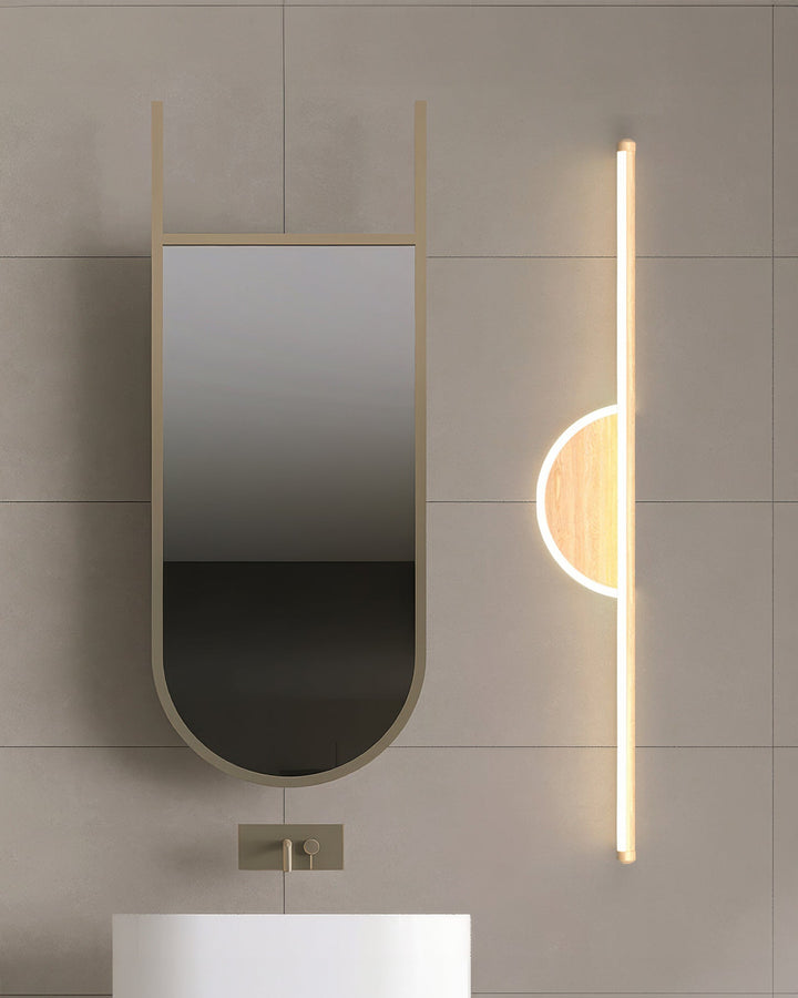 Stornfield | Modern Arc Wooden Wall Sconce