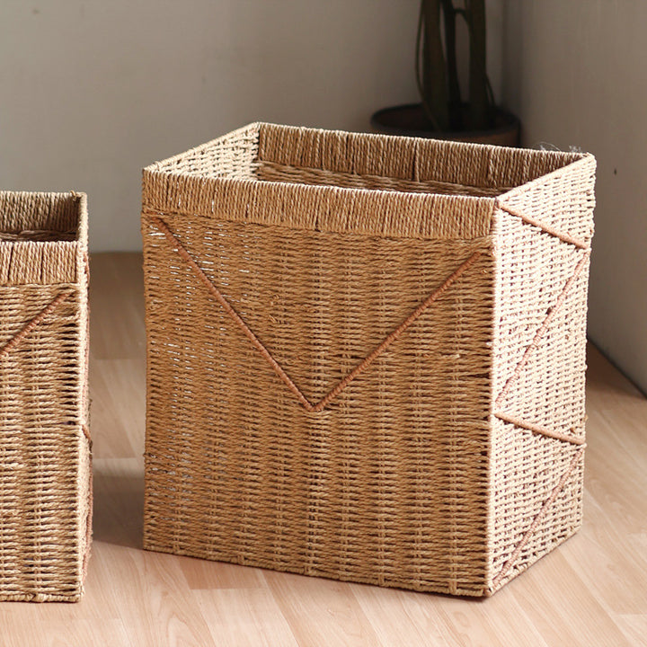 Storage basket made of braided rattan Stornfield