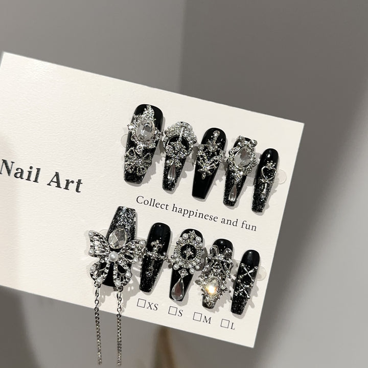 Chic Decorative Press-On Nail Art Set