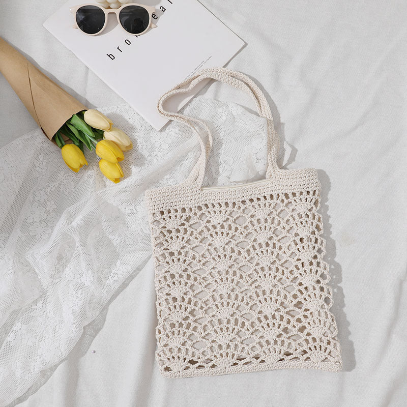 Hand-crocheted shopping bag with airy accents Stornfield