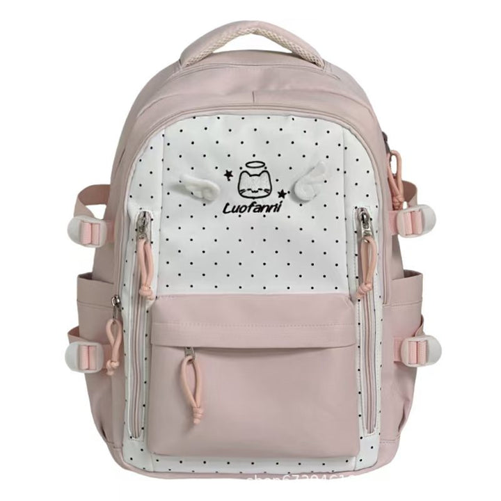 Playful Polka Dot Multi-Pocket Backpack Stornfield
