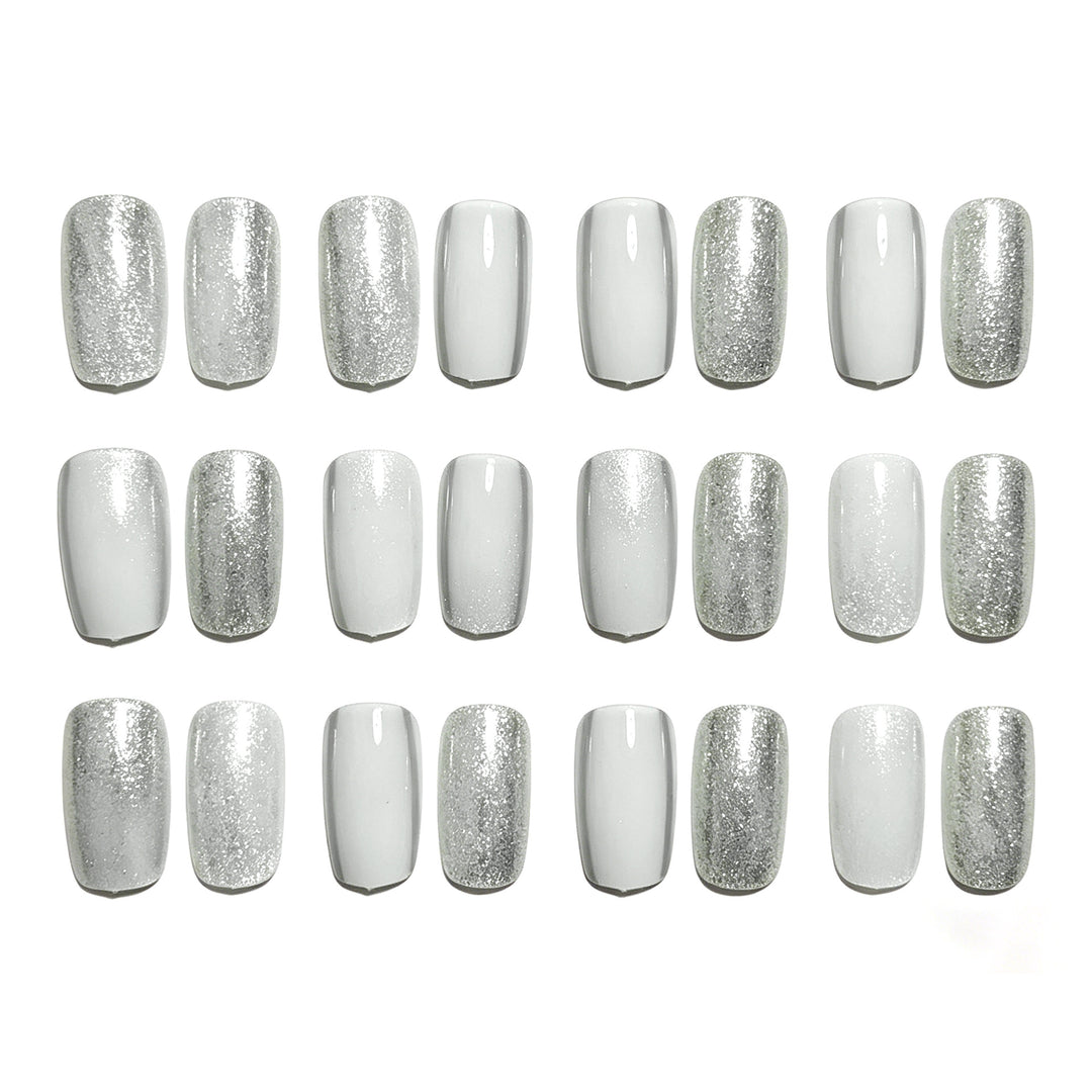 Elegant Glittery Acrylic Nail Extensions Stornfield