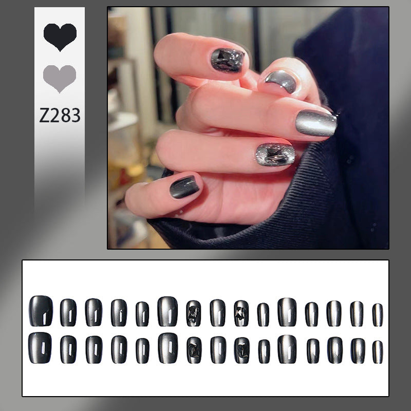 Artificial nails with trendy metallic design Stornfield