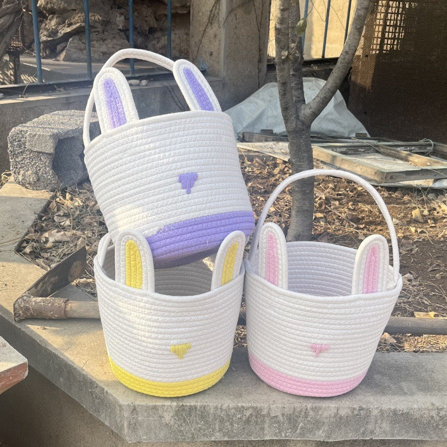 Women cute storage basket with bunny ears Stornfield