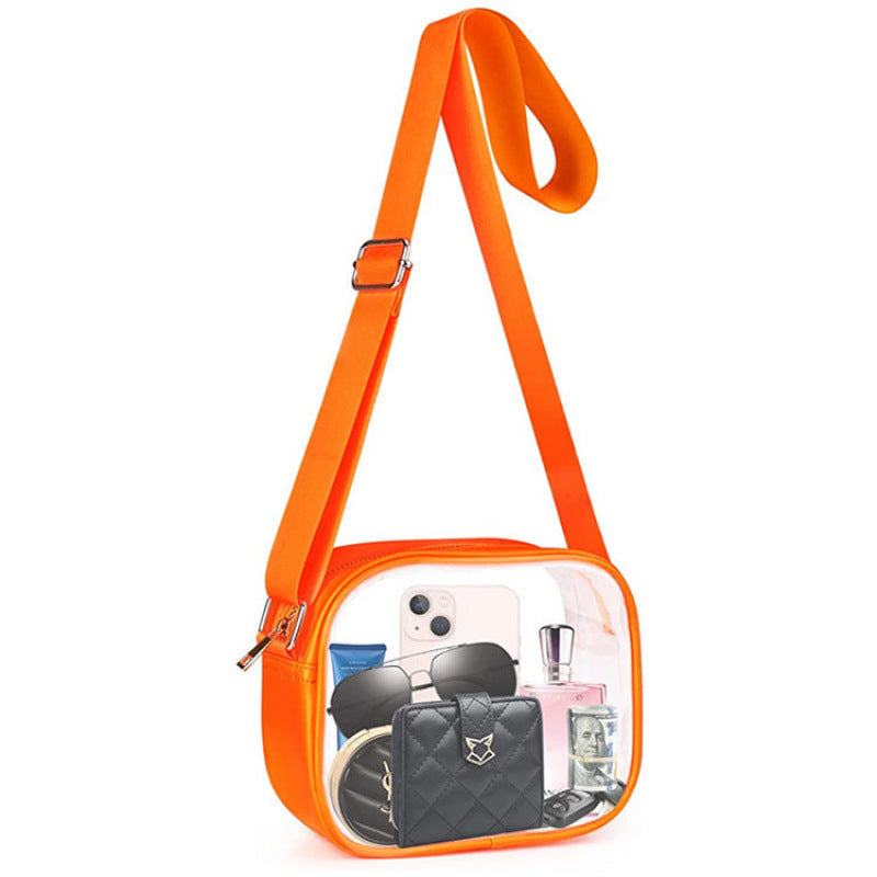 Practical shoulder bag with transparent inserts Stornfield