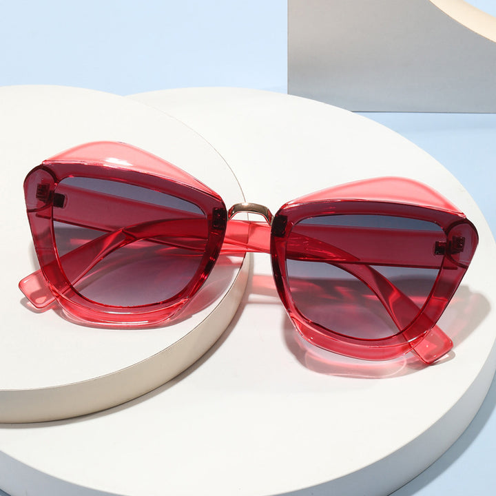 Women striking designer sunglasses with extravagant frame Stornfield