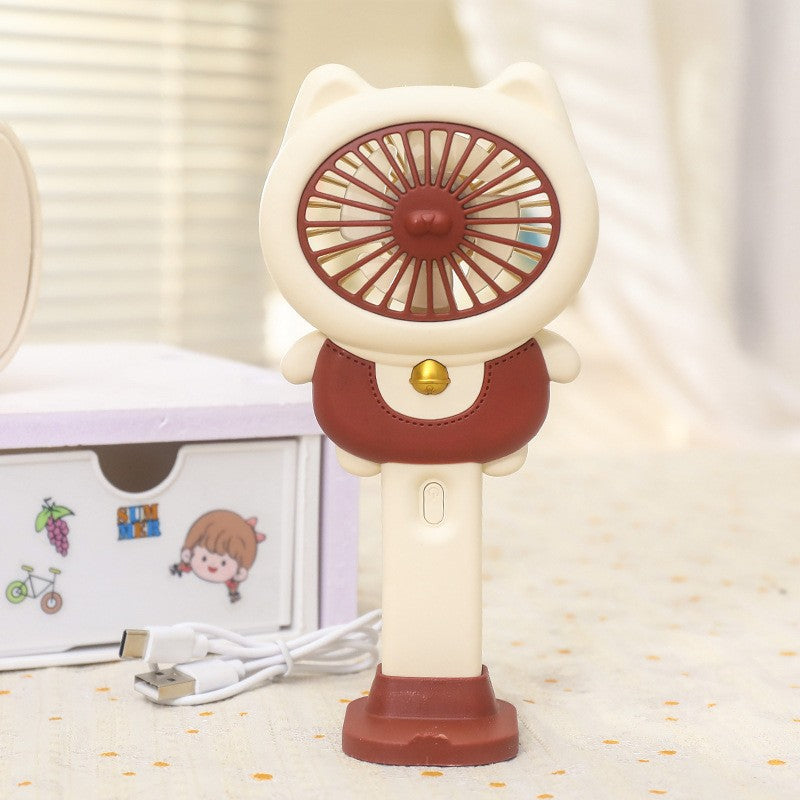 Women's Portable Mini Hand Fan with Animal Ears and USB Charging Function Stornfield