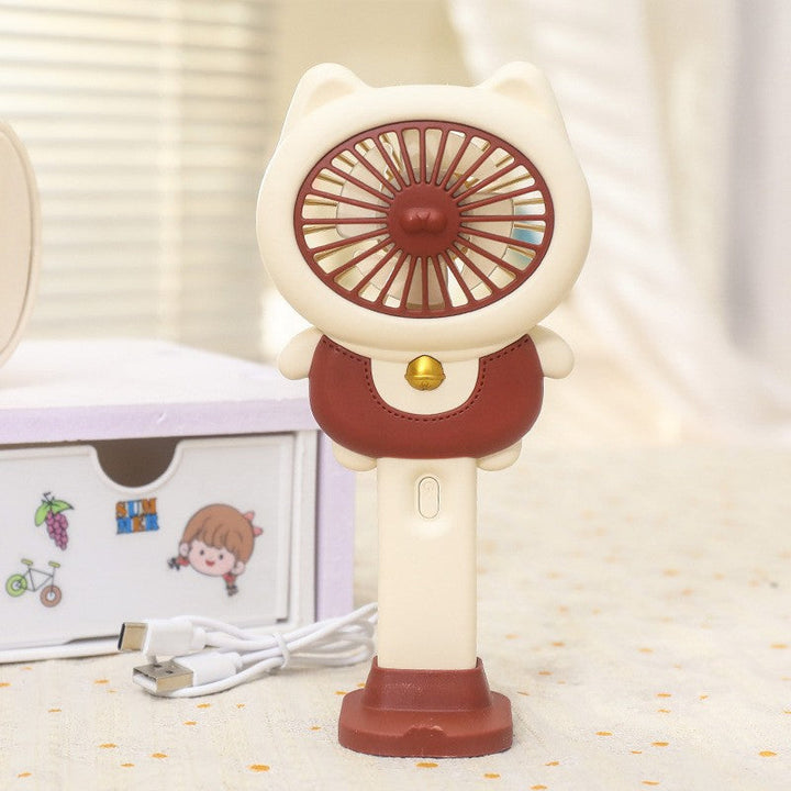 Women's Portable Mini Hand Fan with Animal Ears and USB Charging Function Stornfield