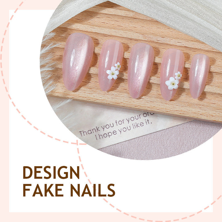 Artificial Nail Set with Shiny Floral Accents Stornfield