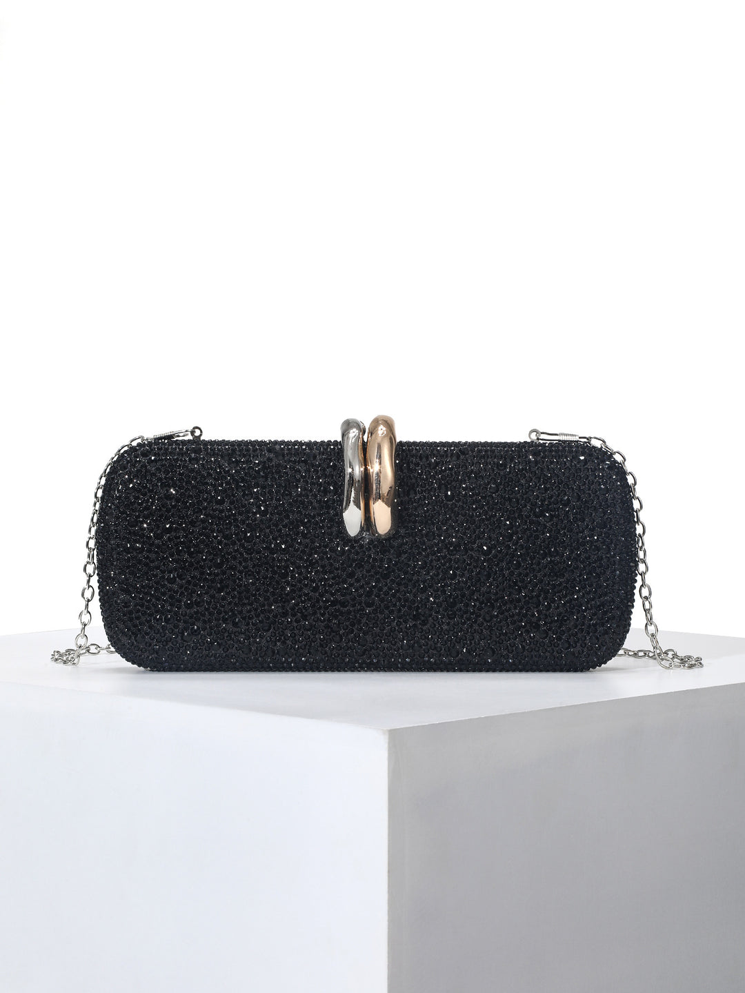 Striking Rhinestone-Studded Evening Clutch