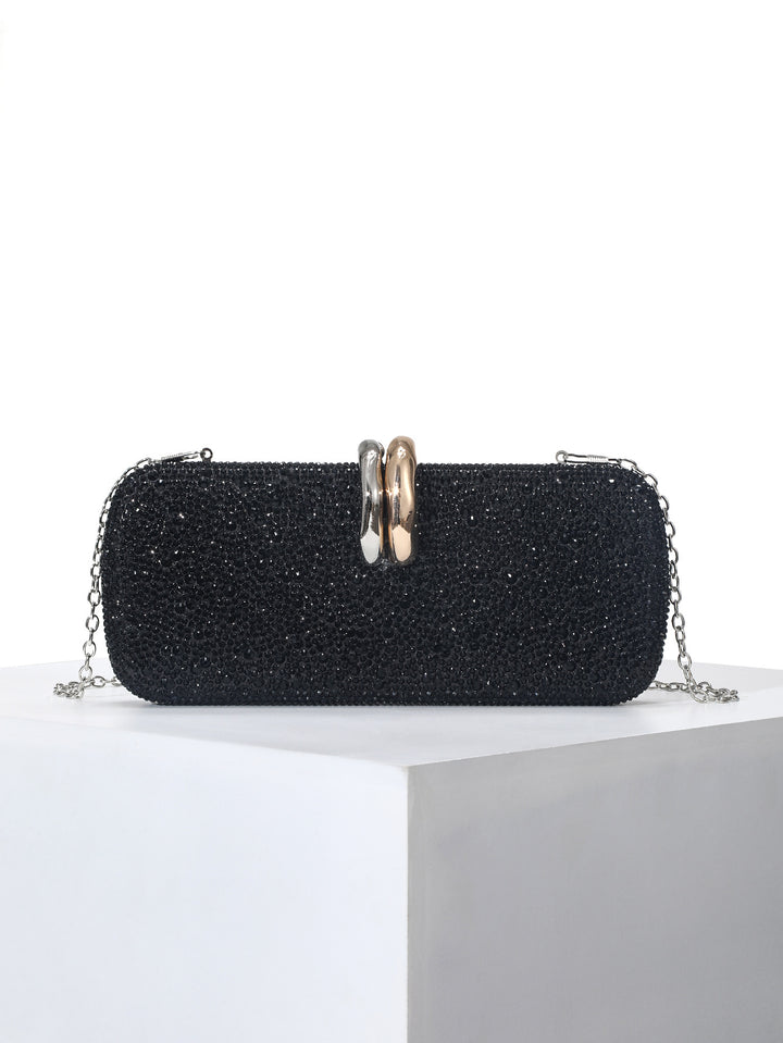 Striking Rhinestone-Studded Evening Clutch