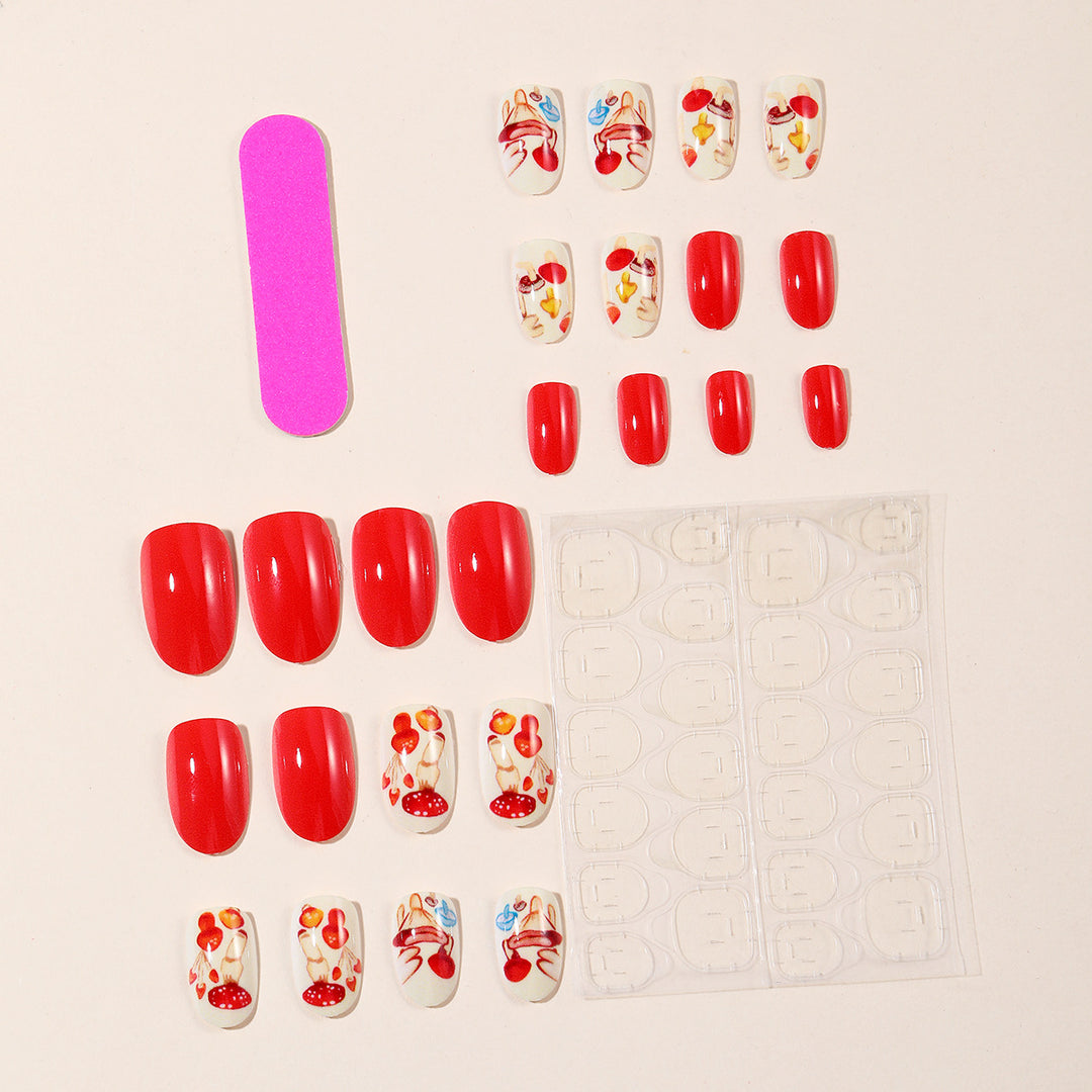 Expressive Food-Themed Nail Art Extensions Stornfield