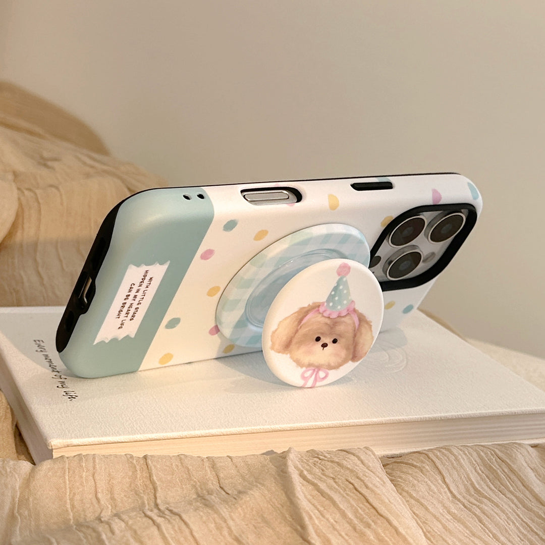 Smartphone Finger Holder in playful dog design Stornfield