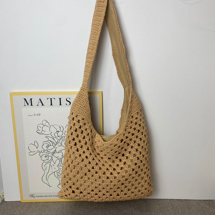 Hand-knotted shoulder bag in crocheted design Stornfield