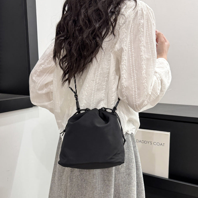 Modern Drawstring Mini Bucket Bag