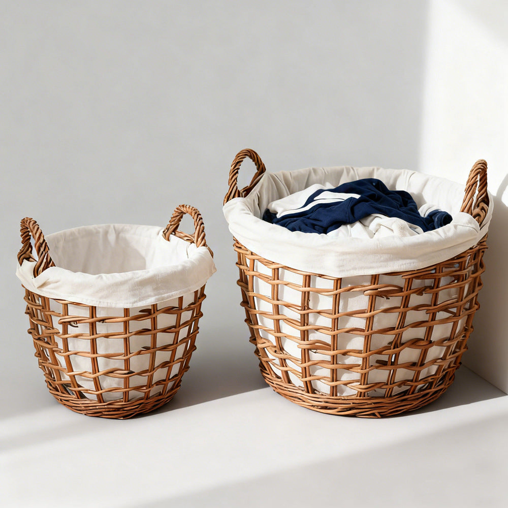 Handcrafted storage basket with cotton lining Stornfield