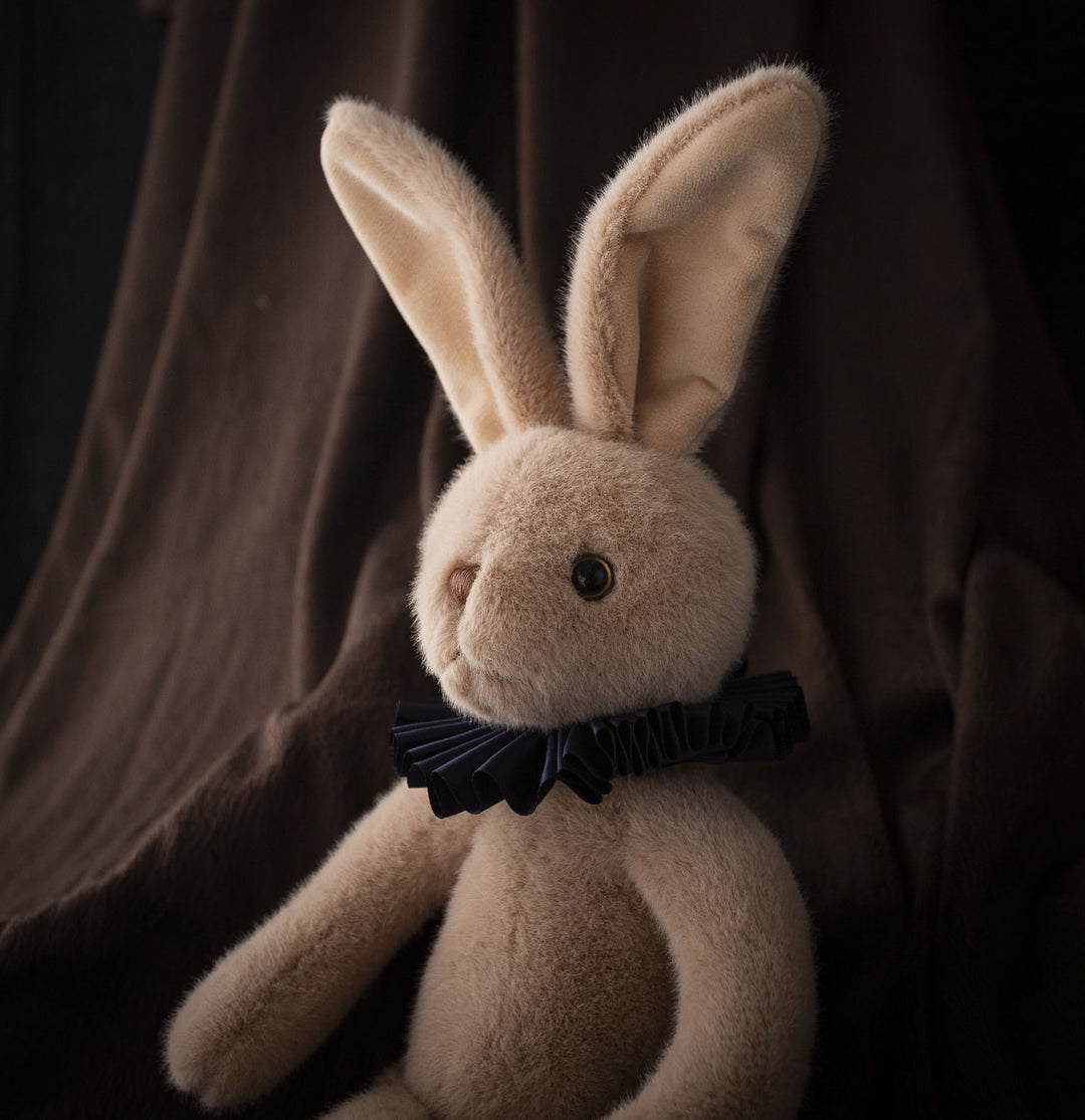 Plush Bunny Soft Toy with Velvet Ruffle Collar