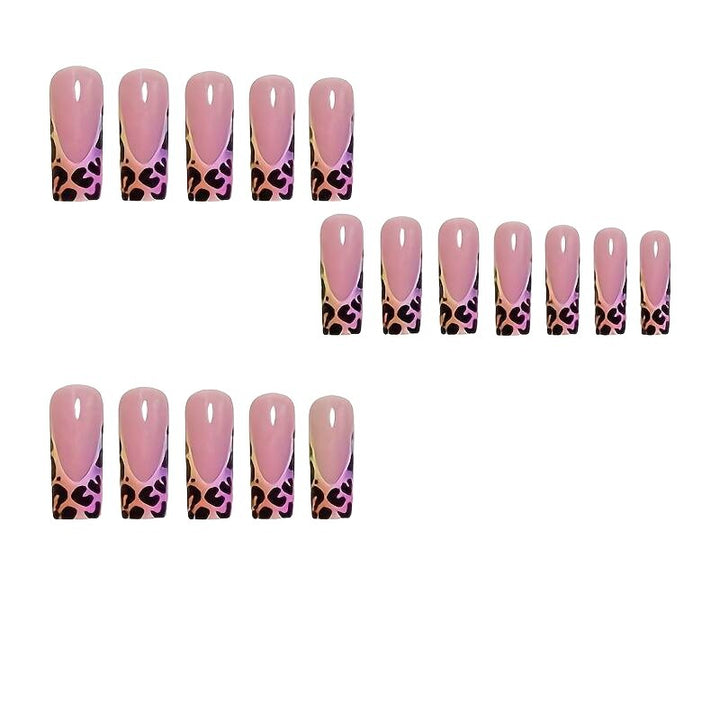 Stylish Press-On Nail Set with Leopard Design Stornfield