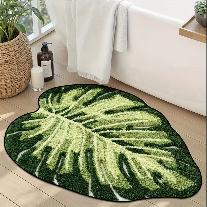 Leaf-Shaped Bathroom Mat