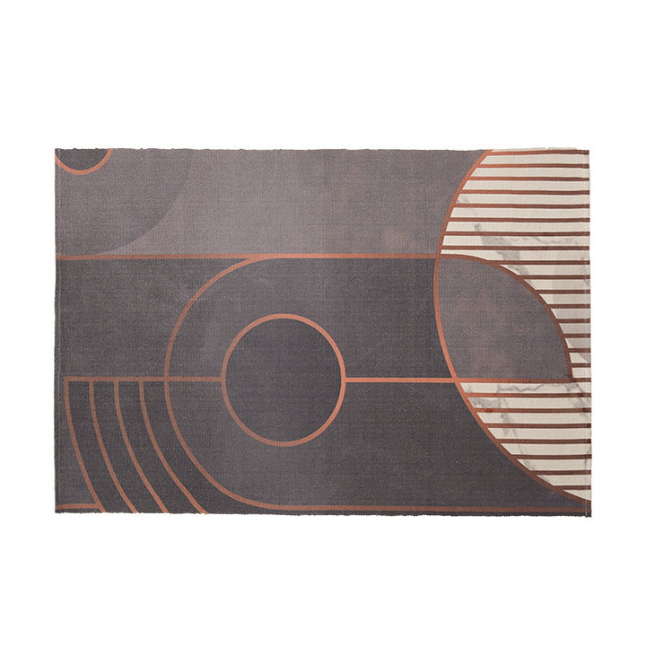 Round Decorative Living Room Carpet with Modern Geometric Pattern Stornfield