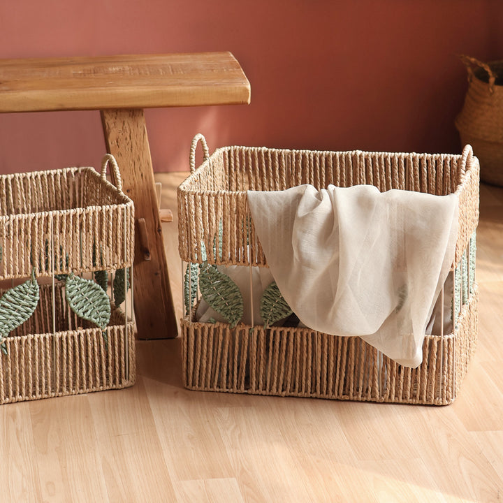 Decorative basket with plant motif Stornfield
