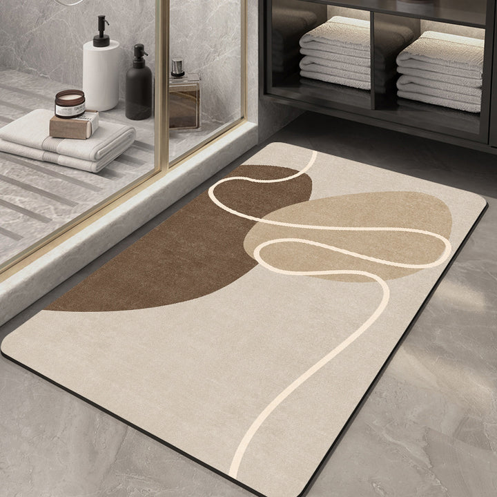 Abstract Pattern Non-Slip Bath Mat Stornfield