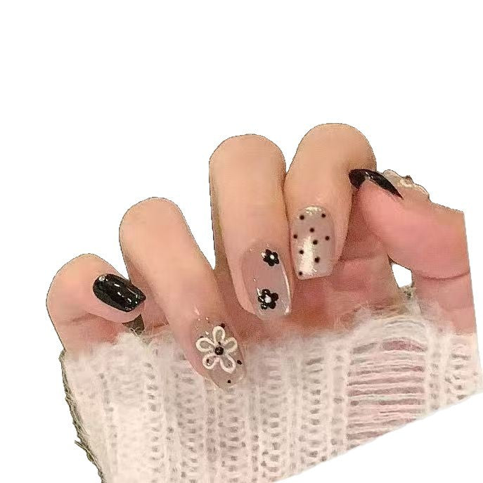 Artistic Floral and Geometric Press-On Nails Stornfield