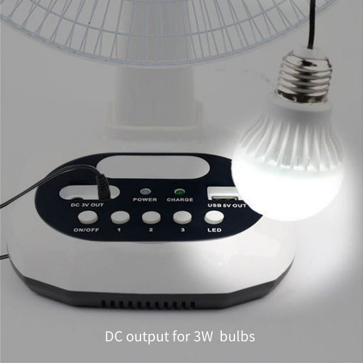 Women's solar-powered fan with LED lights and USB charging function Stornfield