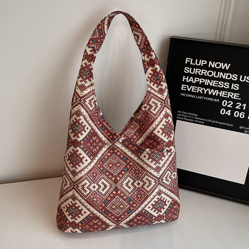 Ethnic-Inspired Patterned Sling Bag