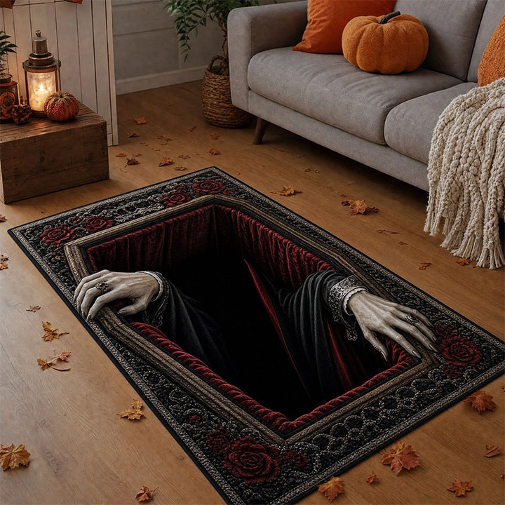 3D Serpent Design Area Rug for Home Decor
