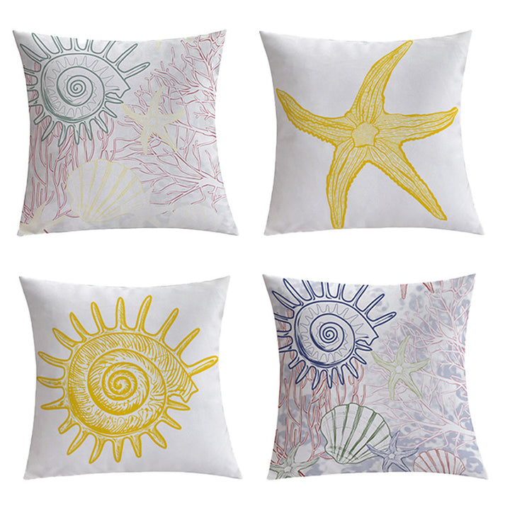 Stylish decorative cushion with maritime star design