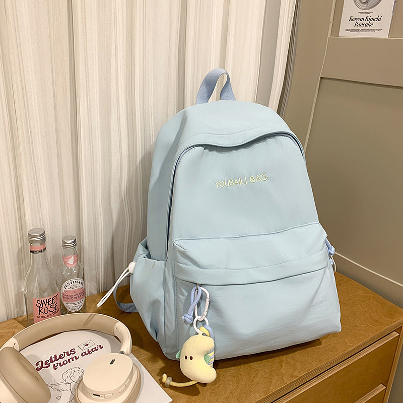 Lightweight Casual Backpack with Decorative Keychain Stornfield