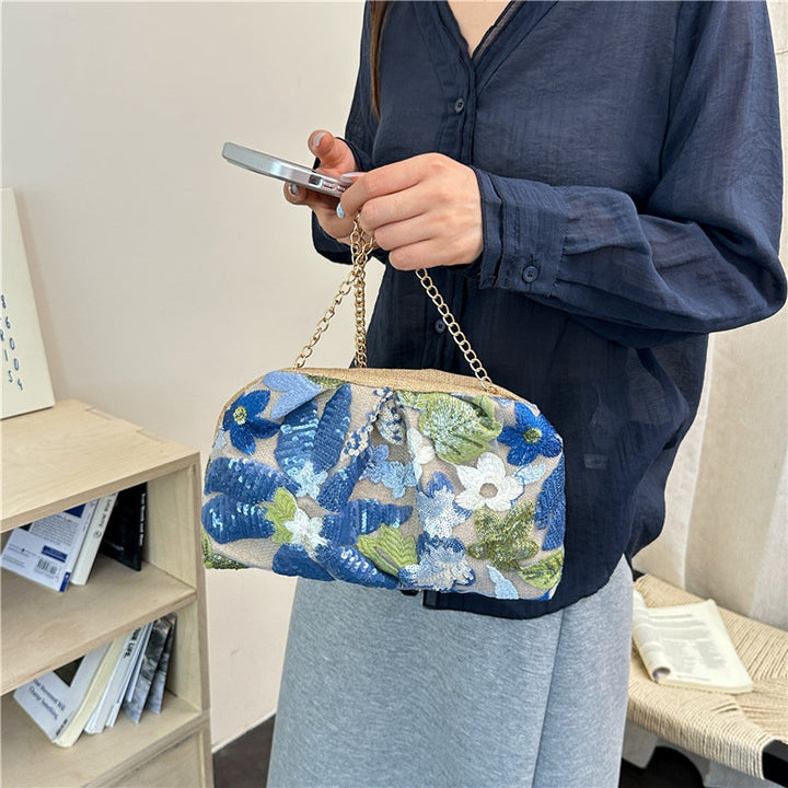 WoElegant Floral Sequin Clutch Bag Stornfield