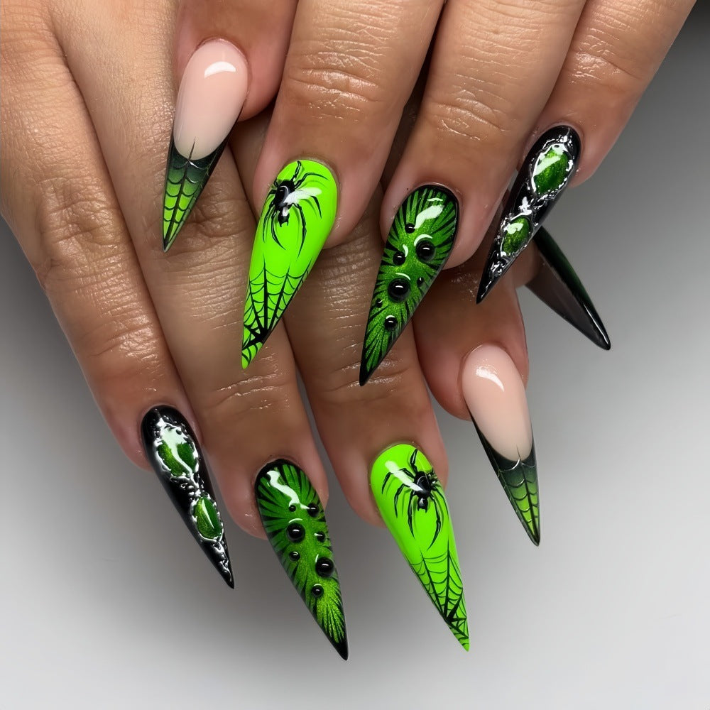 Spooky Nail Art Set with Spider Design Stornfield