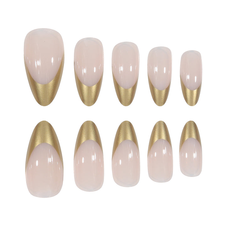Elegant Metallic Tip Stiletto Press-On Nails Stornfield
