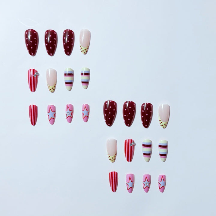 Artful Nail Set with Festive Patterns Stornfield
